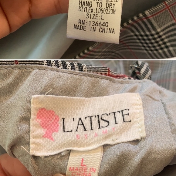 Plaid 90s floral dress - Picture 3 of 3